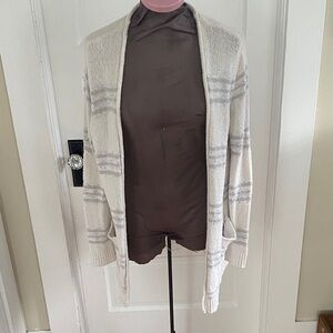 GAP‎ Grey Striped Open Cardigan